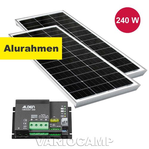 Solarset ALDEN HIGH POWER Easy-Mount 2x 110 Watt+Regler iBoost 250 W